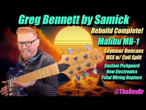 *CUSTOM* Samick Greg Bennett Signature Malibu *SEYMOUR DUNCAN PICKUPS* COIL SPLIT 2004 - Cobalt image 11