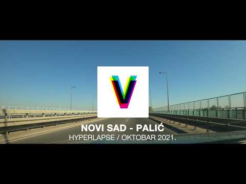 Novi Sad - Palić, dashcam pov video vožnje autoputem E75 (A1), Hyperlapse/time lapse video.