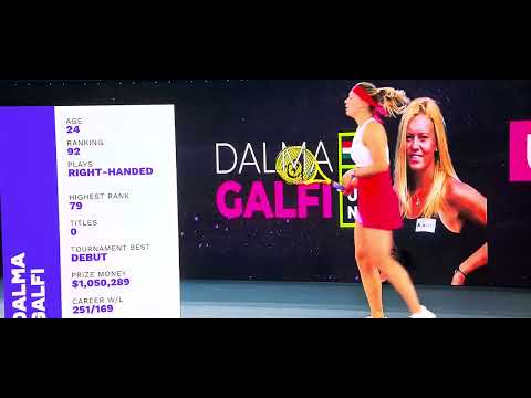Dalma Galfi vs Eva Lys. Salida a pista. Linz 2023