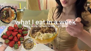 what I eat in a week 🍓🥬 simple meals + trying to lose weight