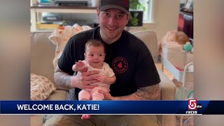 Katie gets special message on first day back on EyeOpener