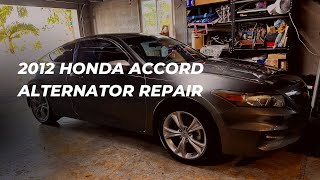 How to change an alternator on a 2012 Honda Accord.