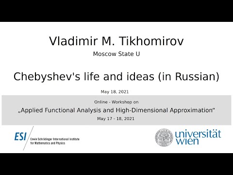 Vladimir M. Tikhomirov - Chebyshev's life and ideas (in Russian)