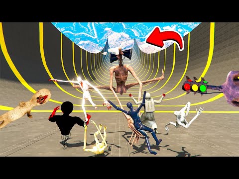 СПУСК БЕЗ ТОРМОЗОВ ЗА СЦП МОНСТРОВ ПО ТРАМПЛИНУ в ГТА 5 МОДЫ! ОБЗОР МОДА в GTA 5 ВИДЕО MODS