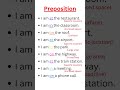 Preposition At On In Sentences