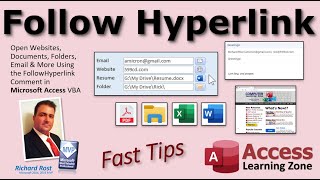 Open Websites, Documents, Folders, Email, More Using FollowHyperlink Command in Microsoft Access VBA