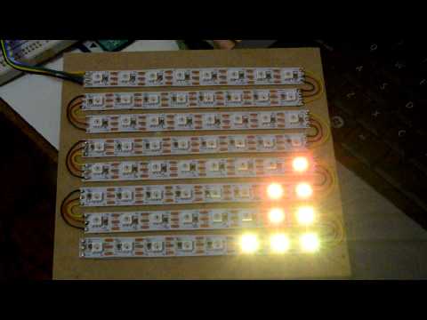 WS2811 Arduino led matrix test