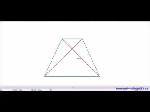 Constructie trapez isoscel cu diag perpendiculare (ortodiagonal)
