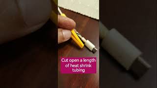 How to fix cracked or damaged USB cables using heat shrink tubing