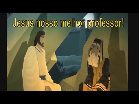 Jesus ensina a Nicodemos. desenho