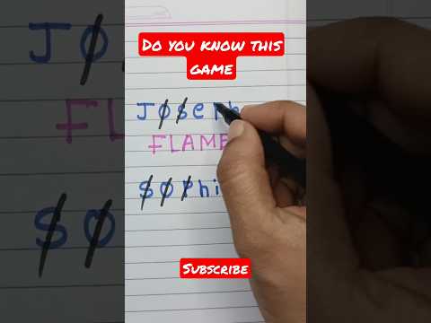 flames game🔥🔥 | flames game how to play #shorts #flames #shortvideo