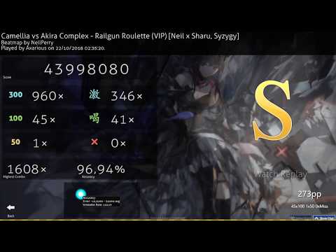 osu! | Axarious | Camellia vs Akira Complex - Railgun Roulette [NeilxSharu,Syzygy] 96.94% 1xSb 272pp