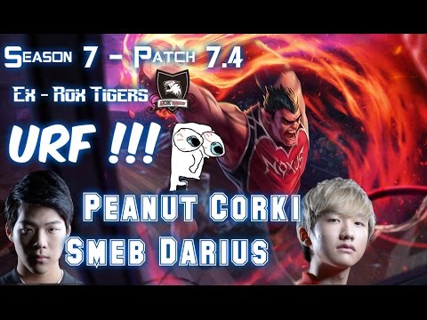 KT Smeb DARIUS & SKT Peanut CORKI Playing URF - Patch 7.4 KR URF