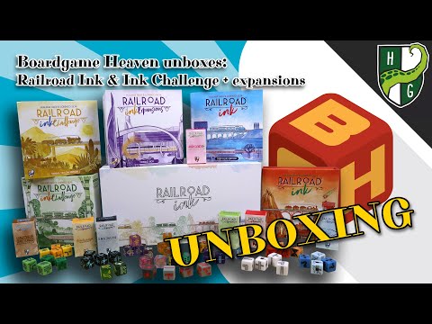 Board Game Heaven Unboxing 138: Railroad Ink & Challenge + expansions (Horrible Guild) - YouTube