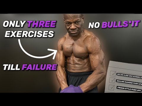 close-grip push-up off of a dumbbell