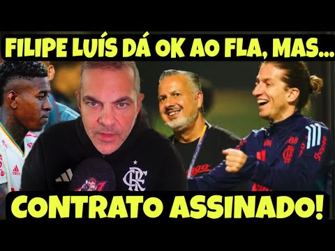 CONTRATO ASSINADO NO MENGÃO!  FILIPE LUÍS DIZ SIM PRA PROPOSTA DO FLA, MAS… JARDIM É OPÇÃO TAMBÉM?