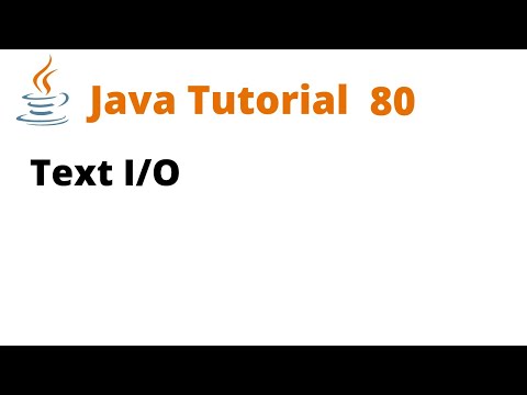 Java Tutorial 80 Text Input And Output Io