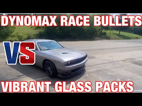 Dodge Challenger 6.4L HEMI Scat Pack: VIBRANT GLASS PACKS Vs DYNOMAX RACE BULLETS!