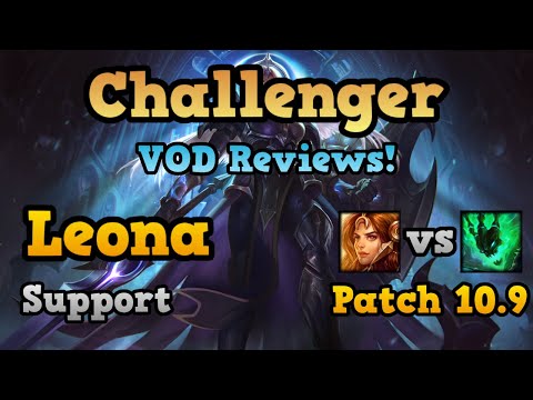 Leona Support vs Thresh - Challenger VOD Reviews Patch 10.9