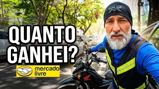 1 DIA SENDO ENTREGADOR DO MERCADO LIVRE | MOSTRO MEU GANHO