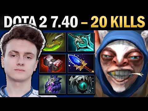 Meepo Pro Mid with 20 Kills and Skadi - Dota 7.41