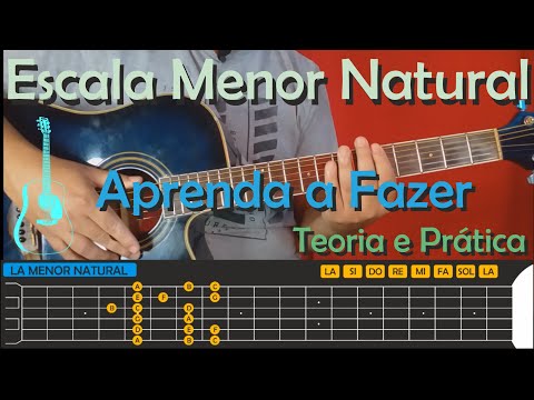 ESCALA MENOR NATURAL NO VIOLÃO OU GUITARRA   TEORIA E PRÁTICA APRENDA COMO FAZER