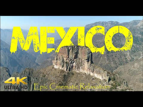 Flying over Mexico (4K UHD) - Relaxing music along scenic nature videos