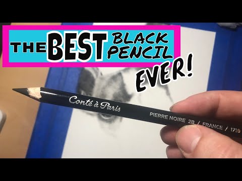 THE BEST BLACK PENCIL EVER?! || Conte a Paris 6 Count Drawing Pencil Review