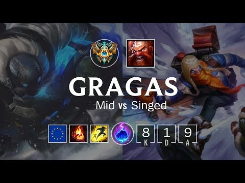 Gragas Mid vs Singed - EUW Grand Master Patch 8.24