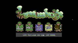Lemmings - C64 Commodore 64 game playthrough with commentary
