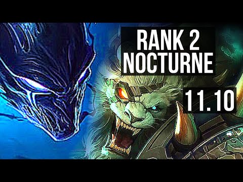 NOCTURNE vs RENGAR (TOP) | Rank 2 Nocturne, 8/1/5, Godlike | JP Challenger | v11.10