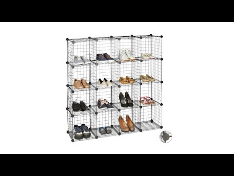 Steckregal Drahtgitter 16 Fächer