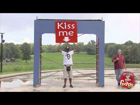 Funny Prank: A Sign It's Time For a Kiss!