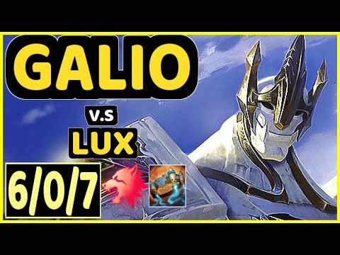 GREVTHAR (GALIO) vs LUX - 6/0/7 KDA MID GAMEPLAY - BR Ranked GRANDMASTER