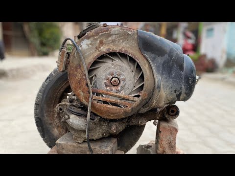piaggio vespa scooter engine full restoration | scooter engine restoration