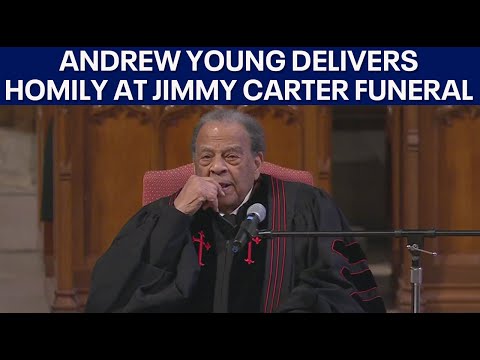 The honorable Andrew Young delivers homily at Jimmy Carter's funeral.