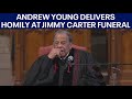 The honorable Andrew Young delivers homily at Jimmy Carter's funeral.