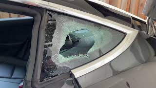 Tesla Model 3 quarter glass panel replacement