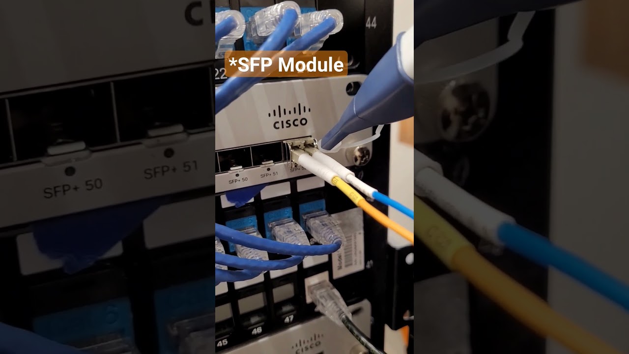 cross connecting fiber GBIC or SFP modules