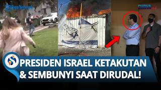 Detik-detik Presiden Israel Ketakutan & Sembunyi saat Digempur Rudal Iran di Kiryat Shmona