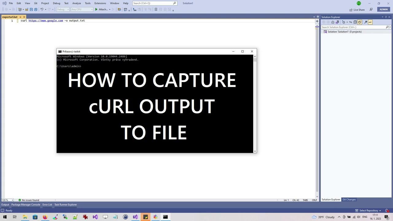 Curl output. Curl output to file where is file.