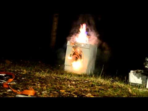 Washing machine destruction, epic grande finale