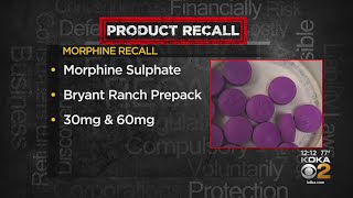 FDA recalling 2 versions of morphine sulfate due to overpackaging