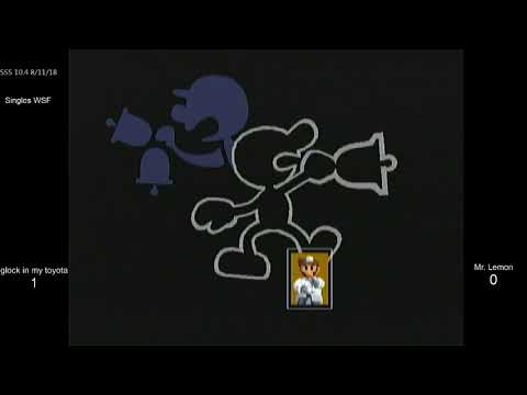 SSS 10.4 SSBM - glock in my toyota (Mr. Game & Watch) vs. Mr. Lemon (Dr. Mario) - Melee WSF