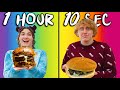 10 Second Vs 1 Minute Vs 1 Hour Food Challenge