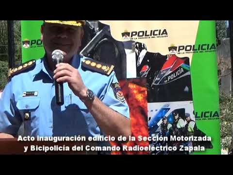 ACTO INAUGURACIÓN EDIFICIO DIVISIÓN MOTORIZADA y BICIPOLICÍA DEL COMANDO RADIOELÉCTRICO ZAPALA