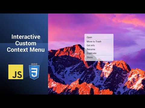 Interactive Custom Context Menu
