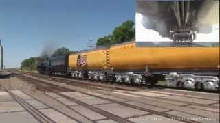 preview picture of video 'UP 844 got her SteamUP - Rare 2012 Steam Only HIGHBALL'