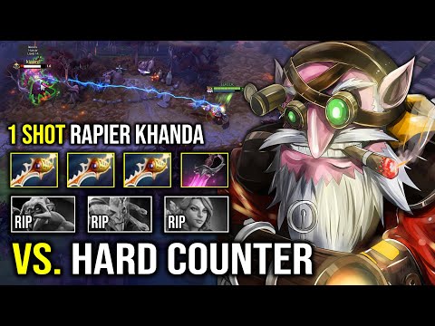 WTF 3x Triple Rapier + Khanda 1250 Damage Per Hit 1 Shot Assassinate Sniper Vs Hard Counter Dota 2