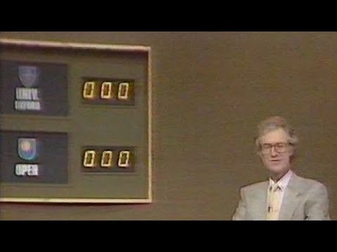 University Challenge Tuesday 1st September 1987 - University College Oxford vs Open University.